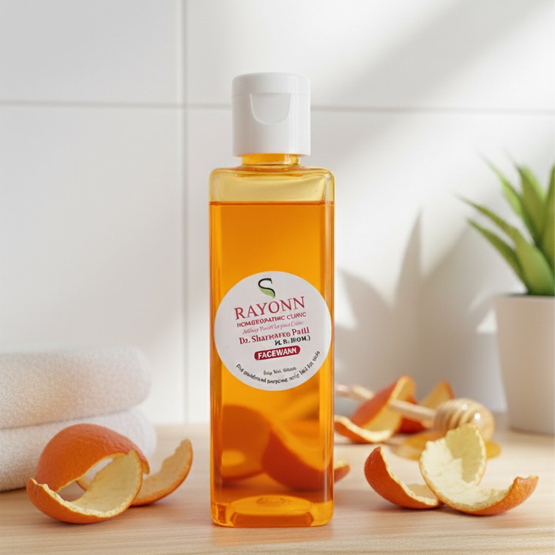 Face wash with orange extract