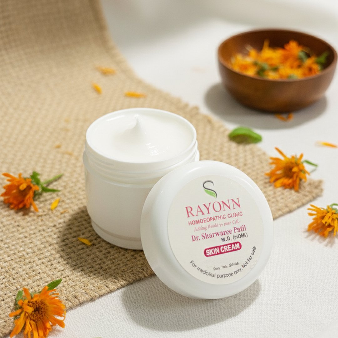 Skin cream with calendula extract